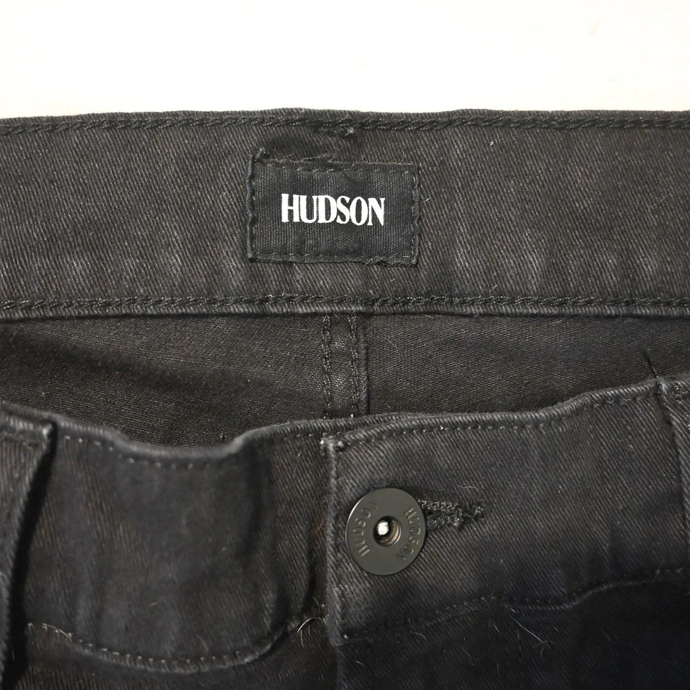 Hudson 34x34 Blake Slim Straight Black‎ Stretch Denim Mens Jeans